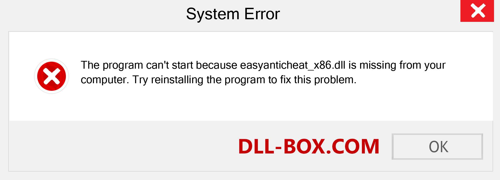  easyanticheat_x86.dll file is missing?. Download for Windows 7, 8, 10 - Fix  easyanticheat_x86 dll Missing Error on Windows, photos, images